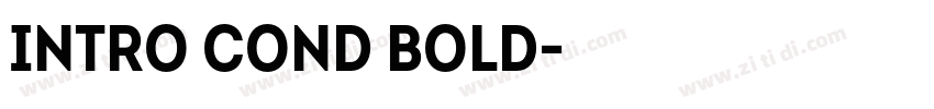 Intro Cond Bold字体转换
